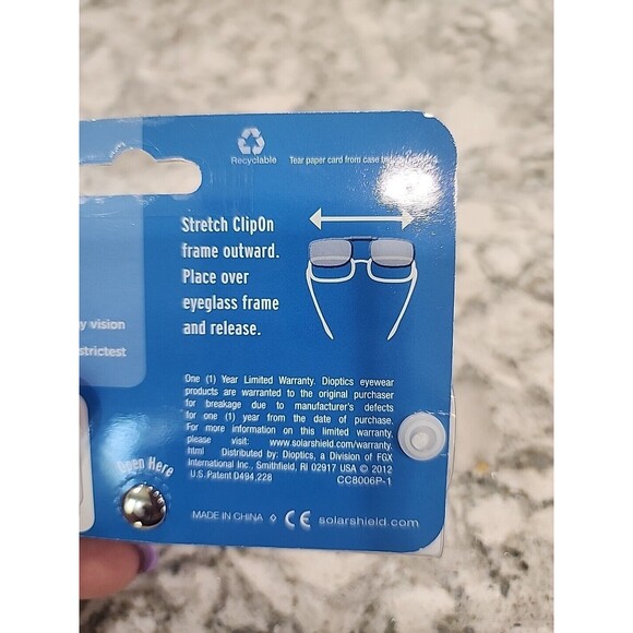 New Solar Shield Polarized Clipons 50 Rec 15 100% UVA/UVB Protection Scratch Res - Picture 3 of 3